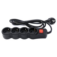 SP4B-150. Сетевой фильтр 4 розетки, 5м, черный. 5bites