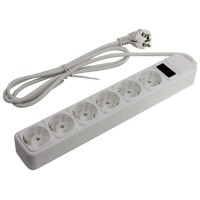 SP6W-150. Сетевой фильтр 6 розеток, 5м, белый. 5bites