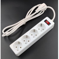 SP4W-518 GARDA. Сетевой фильтр 4 розетки,1,8м, белый. 5bites