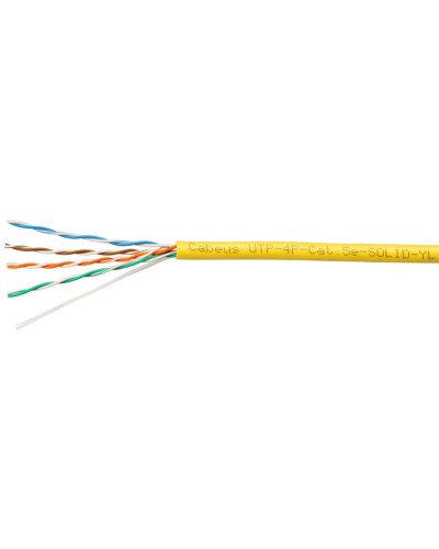 UTP-4P-Cat.5e-SOLID-YL (7251c). Кабель «витая пара» (LAN) для структурированных систем связи. CABEUS в Грозном