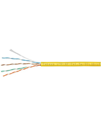 UTP-4P-Cat.5e-SOLID-LSZH-YL (9780c). Кабель «витая пара» (LAN) для структурированных систем связи. CABEUS в Грозном