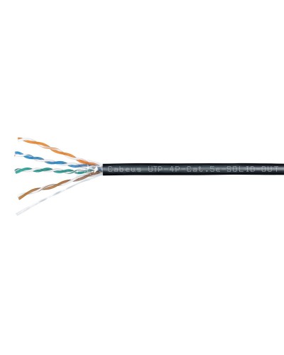 UTP-4P-Cat.5e-SOLID-OUT-LSZH-UV-100 (7172c-5). Кабель «витая пара» (LAN) для структурированных систем связи. CABEUS в Грозном
