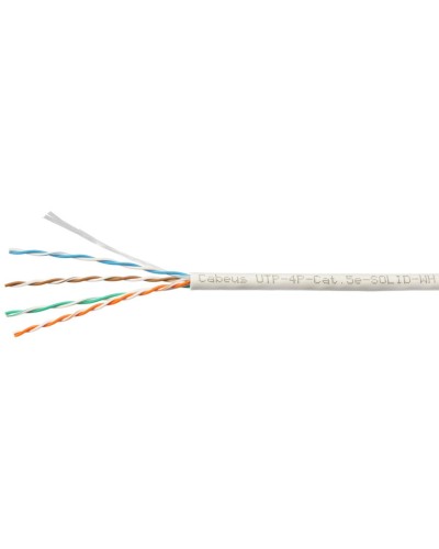 UTP-4P-Cat.5e-SOLID-WH-100 (7471c-5). Кабель «витая пара» (LAN) для структурированных систем связи. CABEUS в Грозном