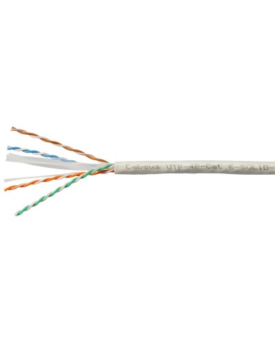 UTP-4P-Cat.6-SOLID-LSZH-GY (11108c). Кабель «витая пара» (LAN) для структурированных систем связи. CABEUS в Грозном