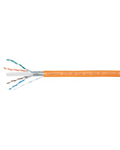 UTP-4P-Cat.6a-SOLID-LSZH-OR (11374c). Кабель «витая пара» (LAN) для структурированных систем связи. CABEUS в Грозном