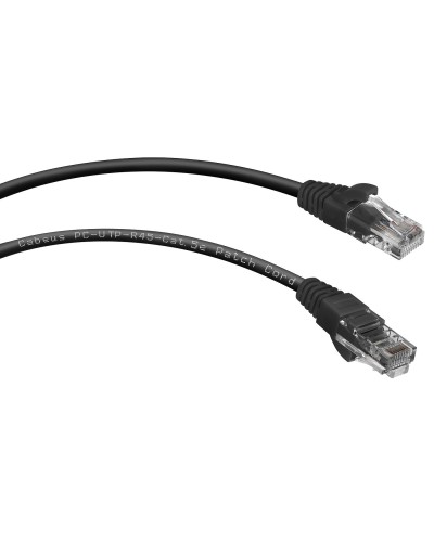 PC-UTP-RJ45-Cat.5e-0.3m-BK (7658c), чёрный. Патч-корд медный. CABEUS в Грозном