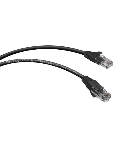 PC-UTP-RJ45-Cat.6-3m-BK (8666c), чёрный. Патч-корд медный. CABEUS в Грозном