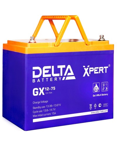 Delta GX 12-75. Аккумулятор герметичный свинцово-кислотный. Delta в Грозном
