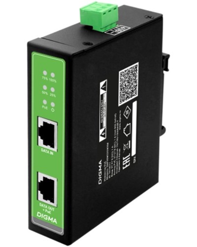 DNP90W48GDXM 10/100/1000BASE-T 90Вт 37-57В(DC). Инжектор PoE. Digma в Грозном
