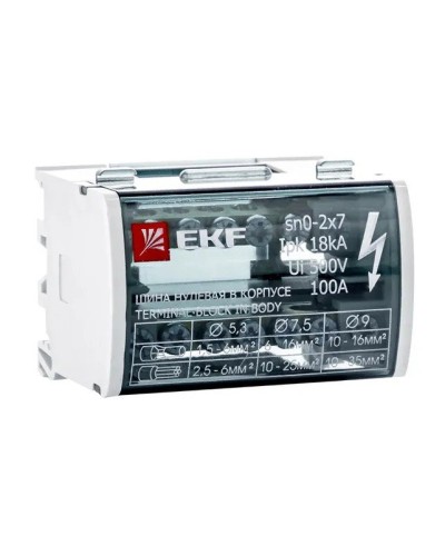 Шина нулевая в корпусе 2х7 (sn0-2х7). Шина нулевая в корпусе. EKF в Грозном