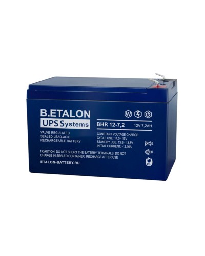 B.ETALON BHR 12-7,2. Аккумулятор герметичный свинцово-кислотный. ETALON в Грозном