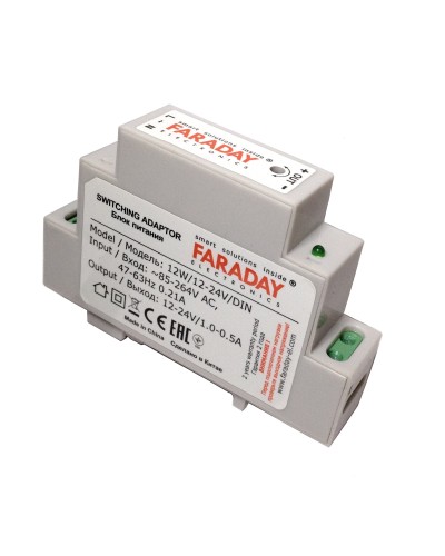 12W/12-24V/DIN. Блок питания. FARADAY в Грозном