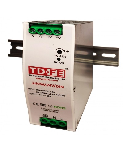 240W/24V/DIN. Источник вторичного электропитания резервированный. FARADAY в Грозном
