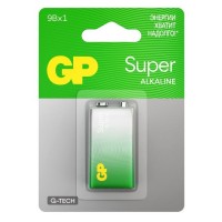 GP Super Alkaline 9V Крона (GP 1604AA21-5CRSBC1), БЛИСТЕР. Алкалиновая батарейка. GP Batteries