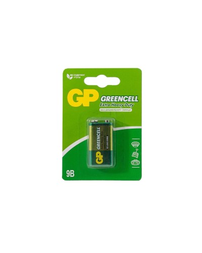 GP GreenCell 9V Крона (GP 1604GLF-2CR1), БЛИСТЕР. Солевая батарейка. GP Batteries в Грозном