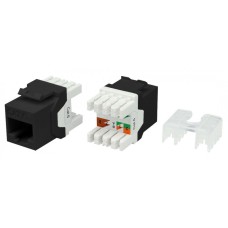 KJ8-8P8C-C6-180-BK. Вставка Keystone Jack RJ-45. Hyperline
