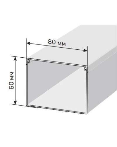Короб 80х60 ЭЛЕКОР (CKK10-080-060-1-K01-008). Кабель-канал с двойным замком. IEK в Грозном
