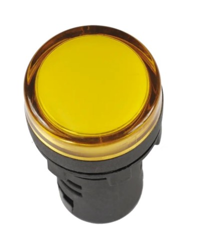 Лампа AD22DS (LED) матрица D22 мм желтый 12В AC/DC желтый (BLS10-ADDS-012-K05). Светосигнальный индикатор. IEK в Грозном