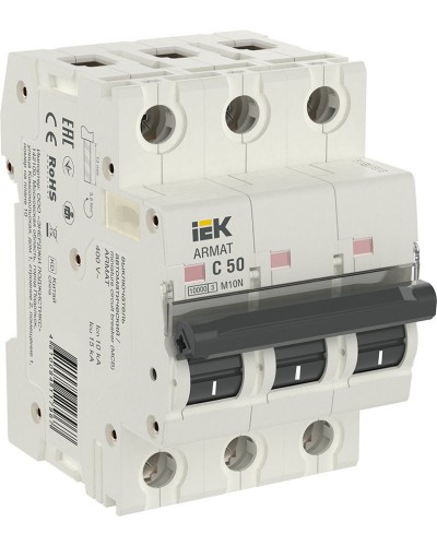 M10N 3P C 50А 10кА ARMAT (AR-M10N-3-C050). Автоматический выключатель. IEK в Грозном
