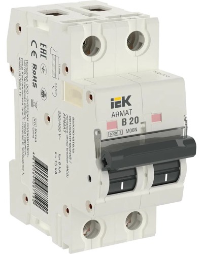 M06N 2P B 20А 6кА ARMAT (AR-M06N-2-B020). Автоматический выключатель. IEK в Грозном