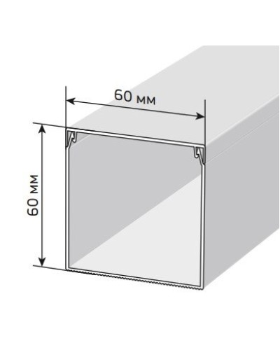 Короб 60х60 ЭЛЕКОР (CKK10-060-060-1-K01). Кабель-канал с двойным замком. IEK в Грозном