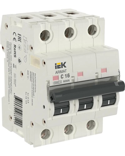 M06N 3P C 16А 6кА ARMAT (AR-M06N-3-C016). Автоматический выключатель. IEK в Грозном