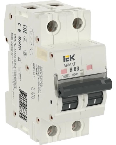 M06N 2P B 63А 6кА ARMAT (AR-M06N-2-B063). Автоматический выключатель. IEK в Грозном