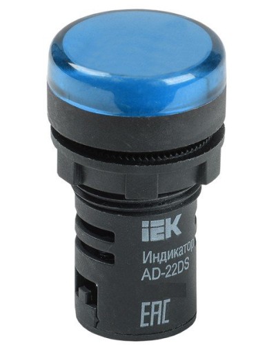 Лампа AD22DS (LED)матрица D22мм синий 230В (BLS10-ADDS-230-K07). Светосигнальный индикатор. IEK в Грозном