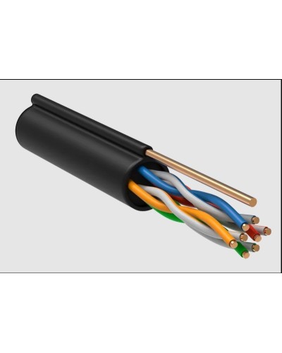 GENERICA U/UTP 5E 24AWG 4PR LDPE трос черный (BC3-C5E04-159-305-R-G). Кабель «витая пара» (LAN) для структурированных систем связи. IEK в Грозном