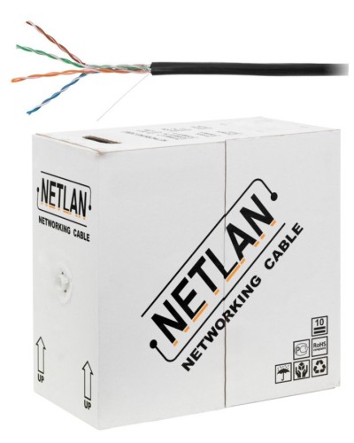 U/UTP 4pair, Cat5e, Out, PE, CCA (CCA-UU004-5E-PE-BK) . Кабель «витая пара» (LAN) для структурированных систем связи. NETLAN в Грозном