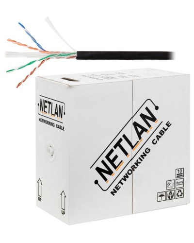 U/UTP 4pair, Cat6, Solid, Out, PE (EC-UU004-6-PE-BK). Кабель «витая пара» (LAN) для структурированных систем связи. NETLAN в Грозном