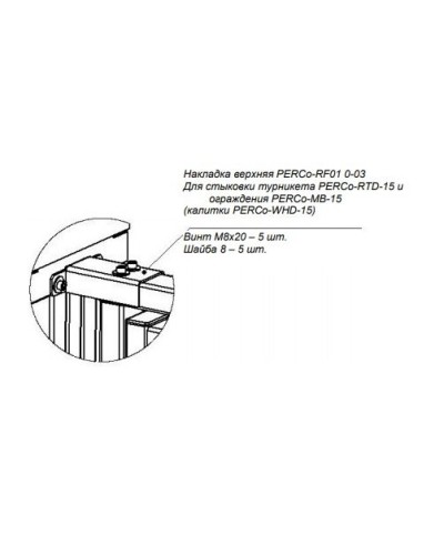 PERCo-RF01 0-03. Накладка верхняя. PERCo в Грозном