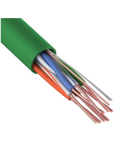U/UTP, CAT 5e, нг(А)-LSLTx, 4х2х0,52мм, 24AWG, INDOOR, SOLID, зеленый, 305м REXANT (01-0061). Кабель «витая пара» (LAN) для структурированных систем связи. Rexant в Грозном