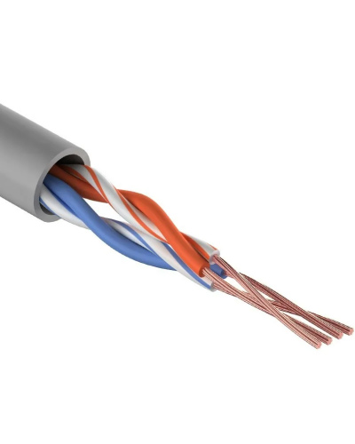 U/UTP, CAT 5e, PVC, 2PR, 24AWG, INDOOR, STRANDED, серый, 305м REXANT (01-0026). Кабель «витая пара» (LAN) для структурированных систем связи. Rexant в Грозном