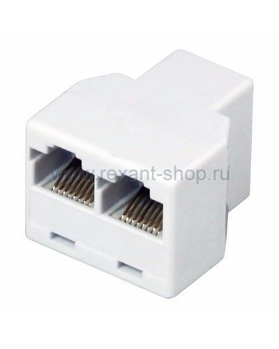 Двойник компьютерный UTP RJ-45(8P8C) (гнездо - 2 гнезда) REXANT (03-0103): Кабельный соединитель в Грозном