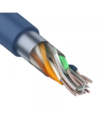 F/UTP, CAT 6, PVC, 4PR, 23AWG, INDOOR, SOLID, синий, 305 м, REXANT (01-0147). Кабель «витая пара» (LAN) для структурированных систем связи. Rexant в Грозном