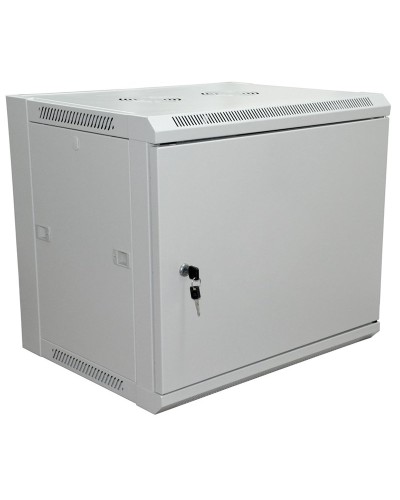 Шкаф телекоммуникационный 19 настенный 6U 600×450×370 мм (ШxГxВ) - передняя дверь металл, боковые стенки съемные (разобранный), RAL 7035 (04-2210). Шкаф телекоммуникационный 19 настенный 6U. Rexant в Грозном
