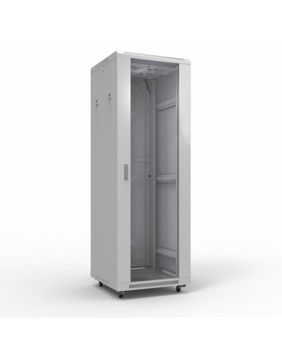 Шкаф телекоммуникационный 19 напольный 42U 600х800 мм, передняя дверь стекло, задняя дверь металл, RAL 7035 (состоит из 3 частей) (04-2306). Шкаф телекоммуникационный 19 напольный 42U. Rexant в Грозном