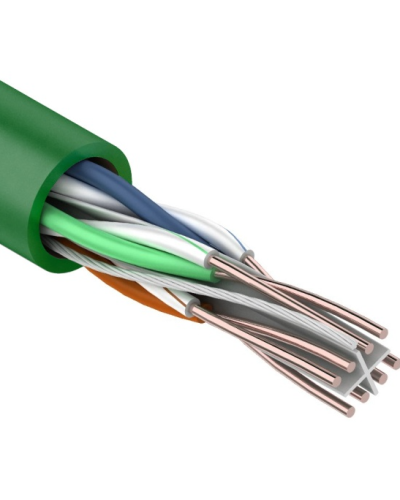 U/UTP, CAT 6, нг(А)-LSLTx, 4х2х0,575мм, 23AWG, INDOOR, SOLID, зеленый, 305м REXANT (01-0071). Кабель «витая пара» (LAN) для структурированных систем связи. Rexant в Грозном