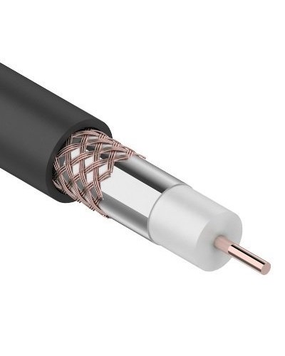 RG-6U+Cu, 75 Ом, Cu/Al/Cu, 64%, 100м. OUTDOOR REXANT (01-2222). Кабель коаксиальный радиочастотный. Rexant в Грозном