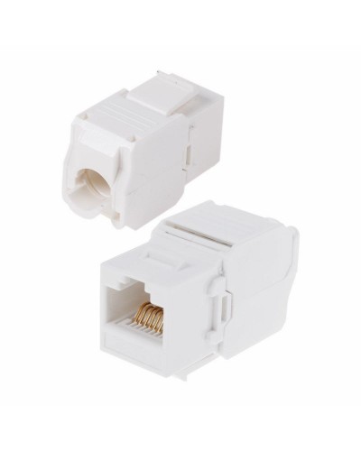 Модуль Keystone Jack RJ-45(8P8C) UTP, CAT 6, тип 180 градусов, самозажимной, белый REXANT (05-1052): Модуль Keystone Jack в Грозном