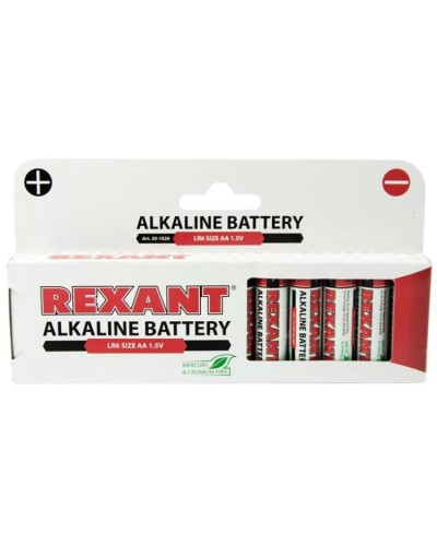 Алкалиновая батарейка AA/LR6 1,5 V 12 шт. REXANT (30-1026). Элемент питания. Rexant в Грозном