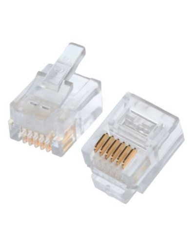 Коннекторы 6P6C (RJ-11) (100шт) (10-0228). Телефонный разъем 6P6C (RJ-11). SUPRLAN в Грозном
