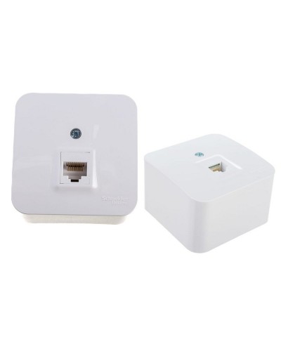 BLANCA розетка RJ45 1-местная, кат. 5Е, открытой установки, белый (BLNIA045001). Розетка компьютерная с изолированной пластиной. Systeme Electric в Грозном