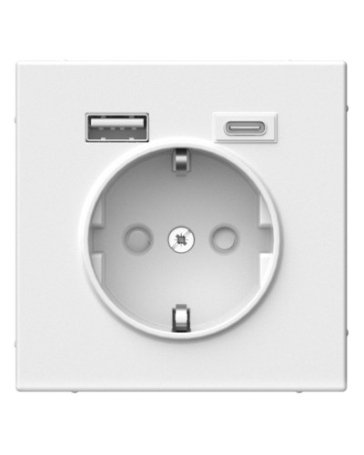 ArtGallery розетка 1-местная с USB тип-A+C, скрытой установки, механизм, белый (GAL000132). Розетка с USB. Systeme Electric в Грозном