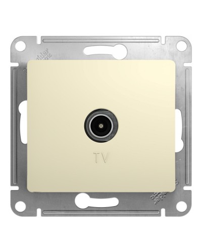 Glossa розетка TV антенна коннектор, 1-местная, скрытой установки, механизм, бежевый (GSL000293). Розетка TV антенна. Systeme Electric в Грозном