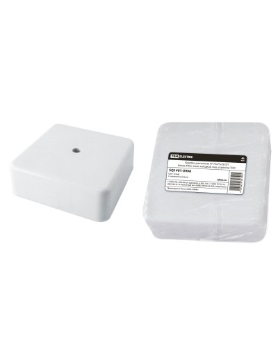 Коробка КР 75х75х28 ОП белая, IP40, с клеммной колодкой (SQ1401-0906). Распаячная коробка. TDM ЕLECTRIC в Грозном
