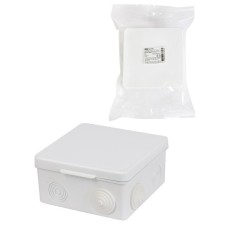Коробка ОП 100х100х55мм, крышка, IP54, 8вх., белая (SQ1401-0923). Распаячная коробка. TDM ЕLECTRIC