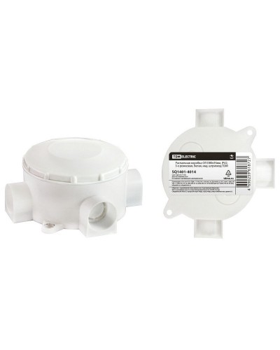 Распаячная коробка ОП D80х35мм, IP42, 3-х рожковая, белая TDM (SQ1401-4014). Распаячная коробка ОП. TDM ЕLECTRIC в Грозном