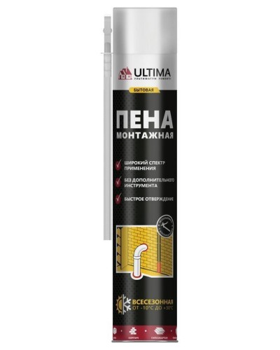 Пена монтажная бытовая ULTIMA, всесезонная, 700 мл: Пена монтажная в Грозном